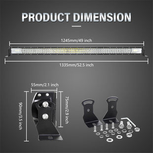 10-7D Series LED Light Bar Triple Row 50" driving light - Tapaodu