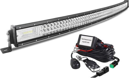13-7D Series Curved LED Light Bar Triple Row 50" driving light - Tapaodu