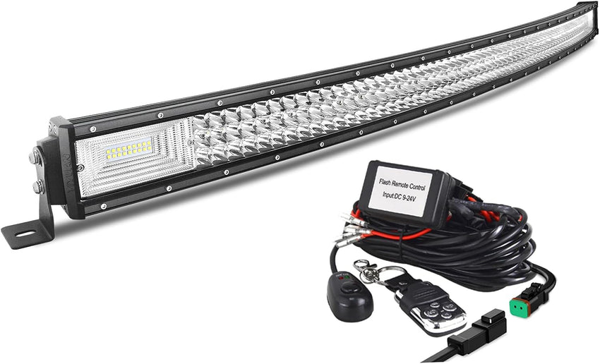 13-7D Series Curved LED Light Bar Triple Row 50" driving light - Tapaodu
