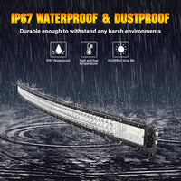 13-7D Series Curved LED Light Bar Triple Row 50" driving light - Tapaodu