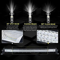 13-7D Series Curved LED Light Bar Triple Row 50" driving light - Tapaodu