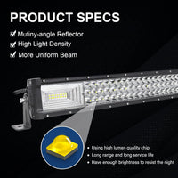 13-7D Series Curved LED Light Bar Triple Row 50" driving light - Tapaodu