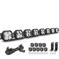 X-Linkable 53" 240W Ultra-Bright LED Light Bar –8-Light Dual Optic Combo, IP67 Rated with wiring harness and mounting brackets.