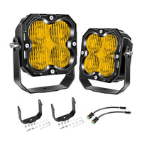 Amber 4.5-Inch Pod Light combo beam