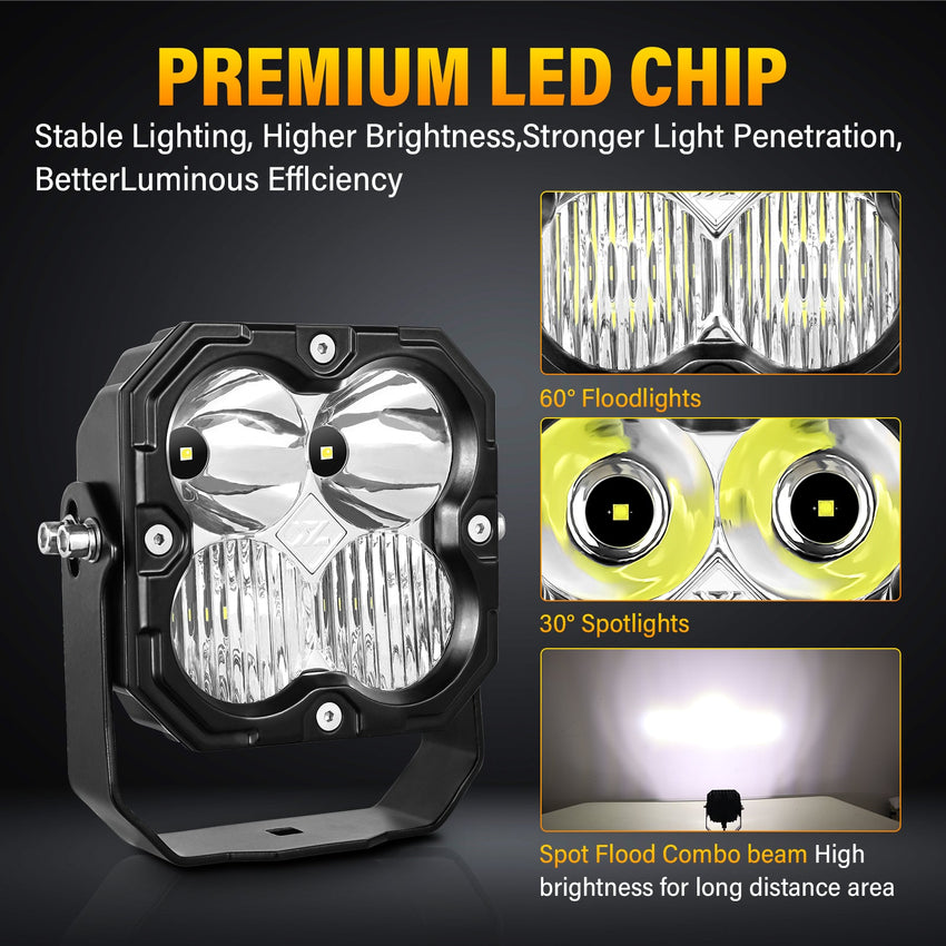 4.5-Inch Pod Light combo beam Tapaodu Designs-LED Lighting