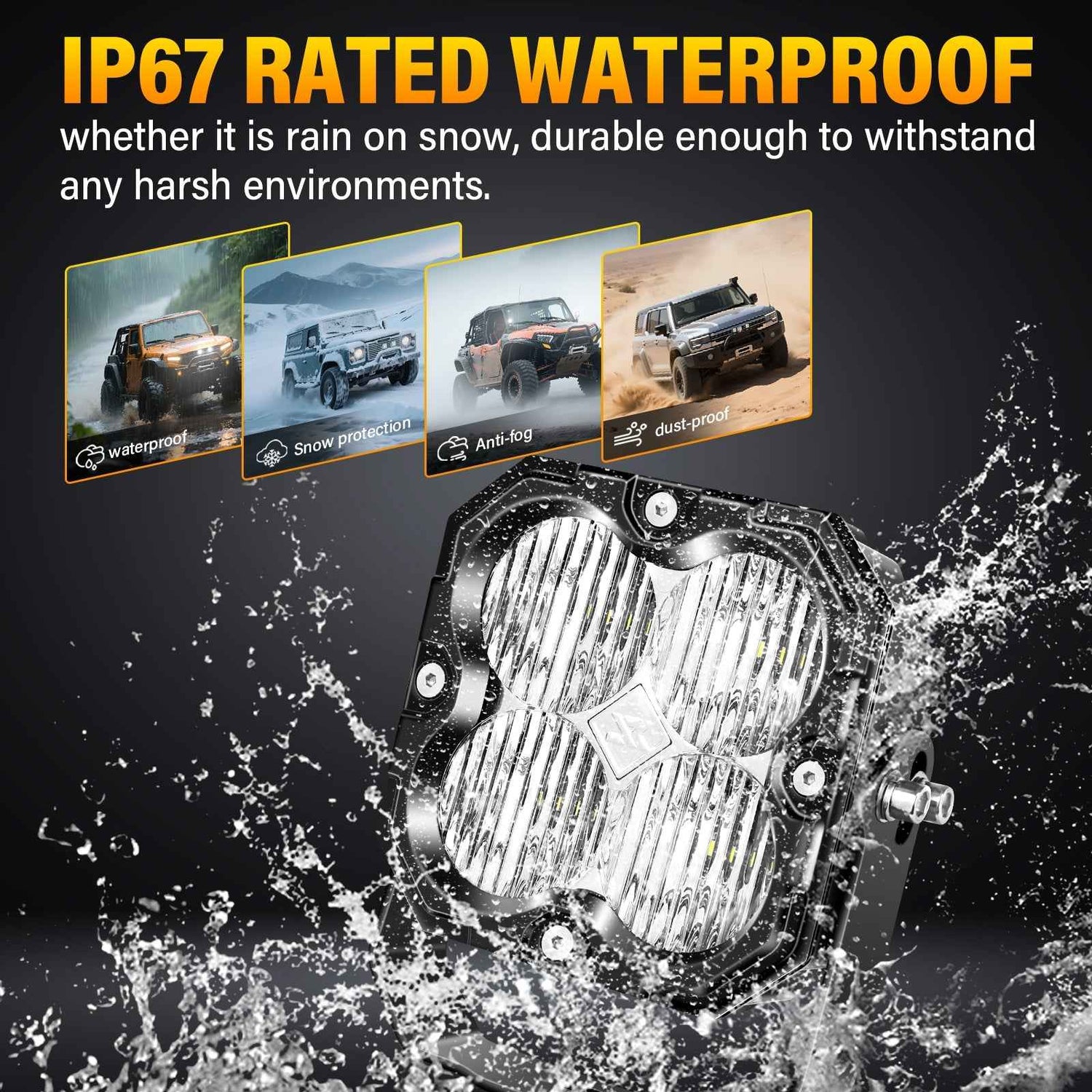 4.5-Inch Pod Light flood beam Tapaodu Designs-LED Lighting