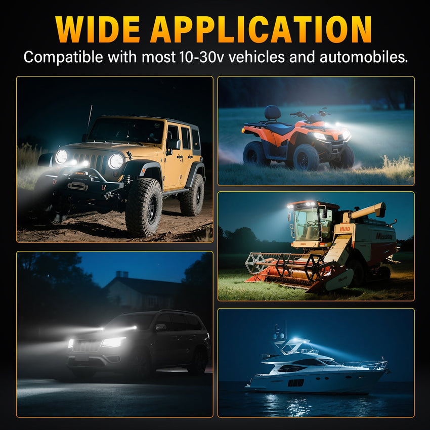 4.5-Inch Pod Light flood beam Tapaodu Designs-LED Lighting