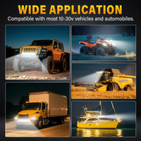 X-Linkable 28" 120W Off-Road LED Light Bar – 4-Light High Lumen Combo Beam, IP67 Waterproof Tapaodu Designs-LED Lighting