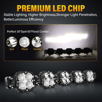 X-Linkable 34" 150W Off-Road LED Light Bar – 5-Light High Output Combo Beam, IP67 Waterproof Tapaodu Designs-LED Lighting