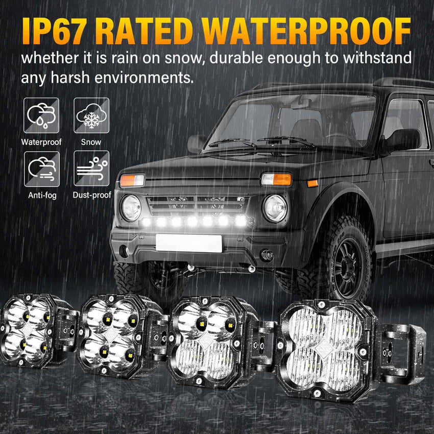 X-Linkable 46" 210W Ultra-Bright LED Light Bar –7-Light Dual Optic Combo, IP67 Rated Tapaodu Designs-LED Lighting