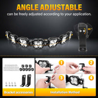 X-Linkable 46" 210W Ultra-Bright LED Light Bar –7-Light Dual Optic Combo, IP67 Rated Tapaodu Designs-LED Lighting