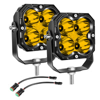 Amber 4.5-Inch Pod Light Spot beam