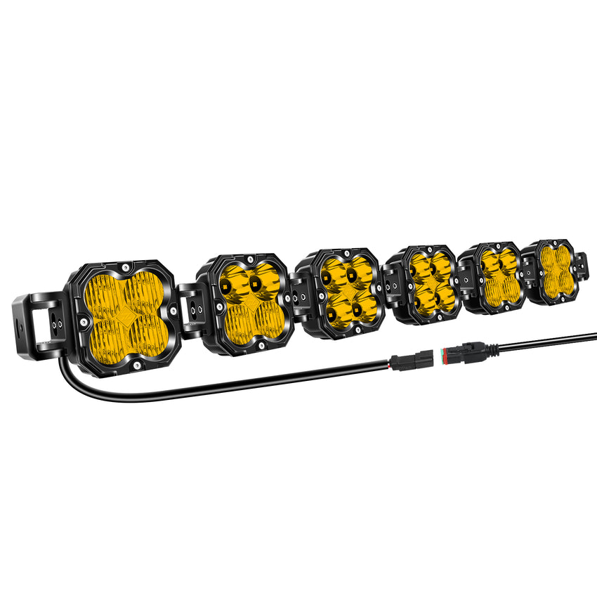 Linkable led light bar 6pods 40inch Triple Combo beam