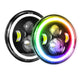 7 Inch Jeep Wrangler RGB LED Headlights - Bluetooth APP Controlled Color Changing Front Lights
